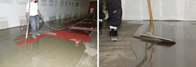 Self-leveling underlayment