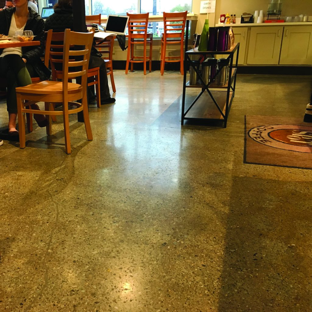 Spot Coffee 800 Grit Polished Concrete Floor | The MJA Company
