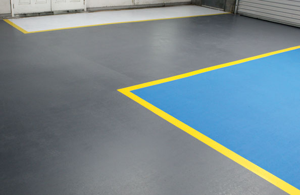 Completed floor coating using DiamoPro UV-HSPlus